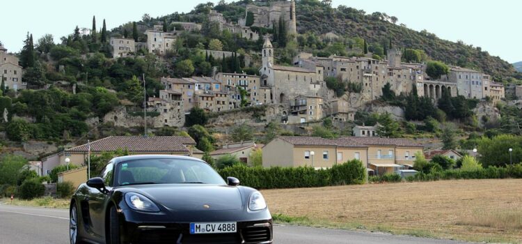 Frankreich–Schweiz-Roadtrip Porsche 718 Cayman