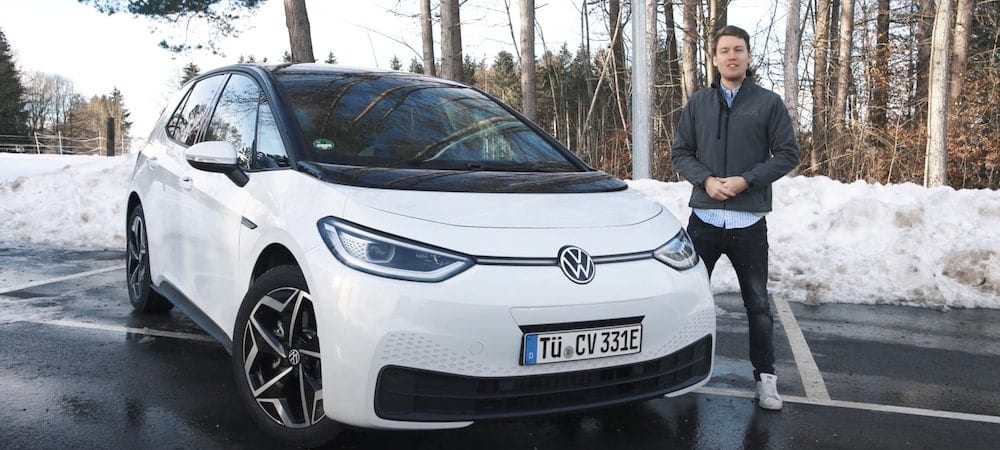 VW ID3 Reichweite Test im Winter auf der Autobahn